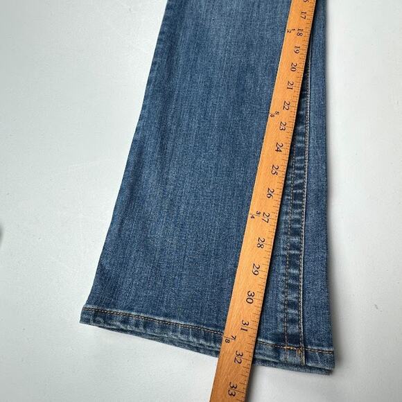 Seven7 Jeans Womens 14 Blue Tummyless High Rise Boot Stretch Pockets Medium Wash - Picture 12 of 14